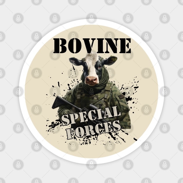 Bovine Special Forces - Gunny Magnet by WarFX Designs